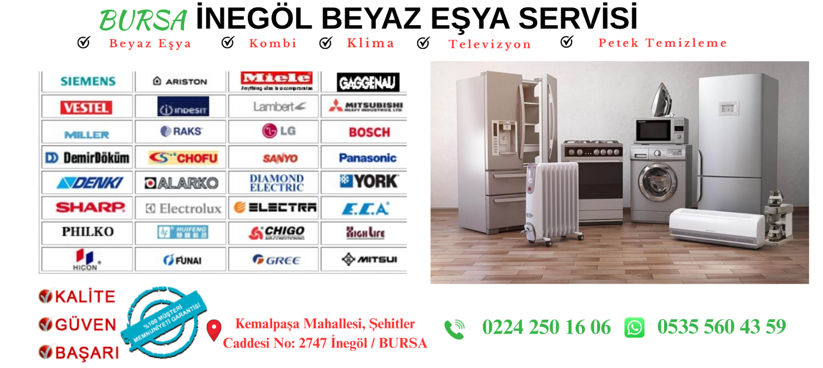 İNEGÖL Beyaz Eşya Servisi